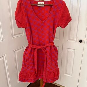 Cecilie Copenhagen Red and Purple Mini Dress